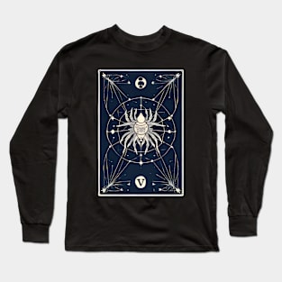 Spider Tarot Card Reader Astrology Occult Long Sleeve T-Shirt